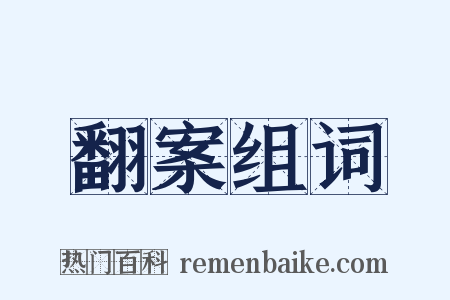 翻案组词是什么意思的图片